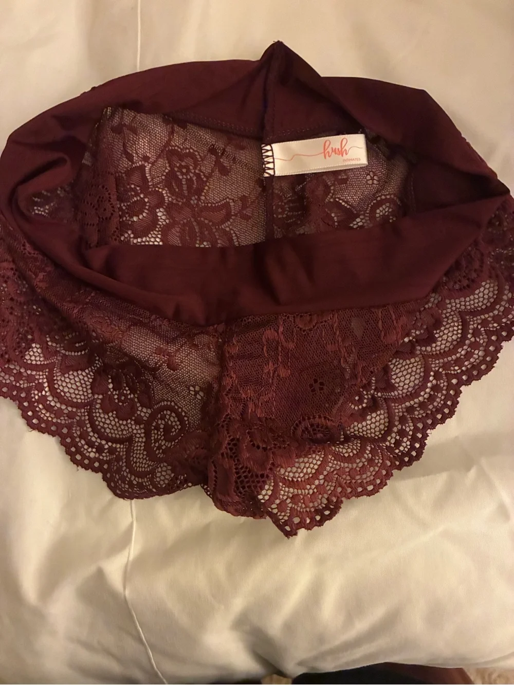 Lace Cheeky Panty Set - Black, Blush & Burgundy